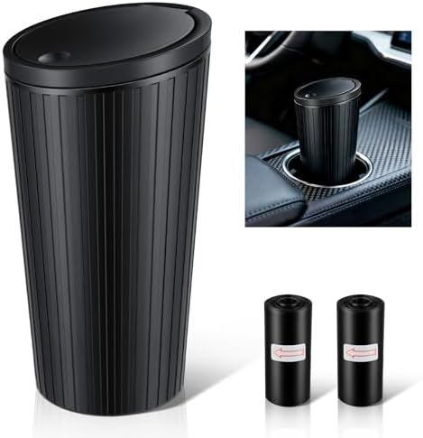 SINGARO Car Trash Can with Lid, Leakproof Mini Garbage Bin by SINGARO