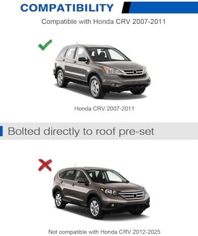 Roof Rack Cross Bars for Honda CRV CR-V 2007-2011 EX EX-L LX 2.4L L4 - Image 2