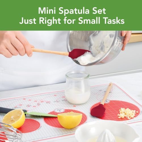 Tovolo Mini Spoon Spatula Wooden Handle Set - Image 2