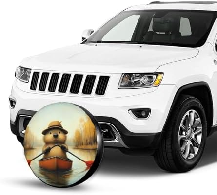 Funny Beaver Universal Spare Tire Cover, 14 Inch, Cute Waterproof Polyester - Image 7