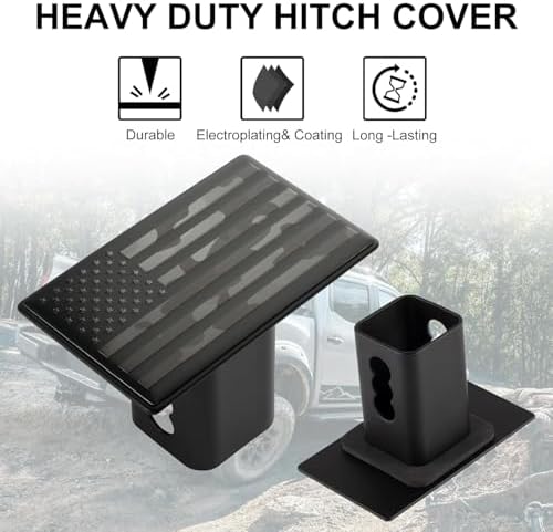 SINGARO Heavy American Flag Metal Trailer Hitch Cover - Image 4