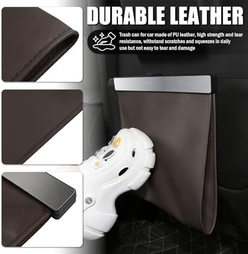 LED Car Trash Can Leak-Proof, Strong Magnetic Fast Closing Car Trash Bin as - Image 3