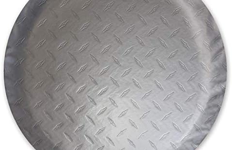 ADCO 9754 Silver Diamond Plated Steel Vinyl Spare Tire Cover E by ADCOPRODUCTS