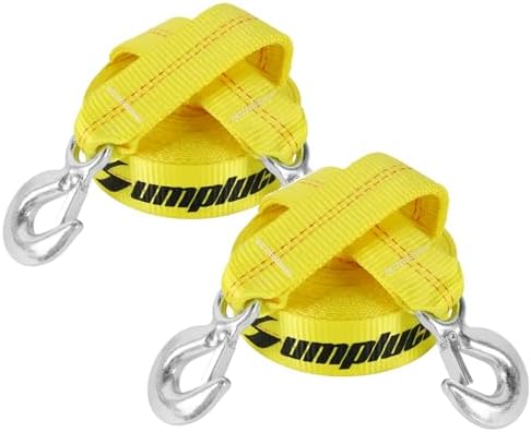 2 Inch Tow Strap with Hooks 30 FT, Heavy Duty 15, 000 lbs Breaking Strength by Sumpluct