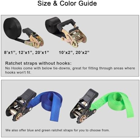 Ayaport Endless Ratchet Straps, 20FT Heavy Duty Cargo Tie Downs - Image 6