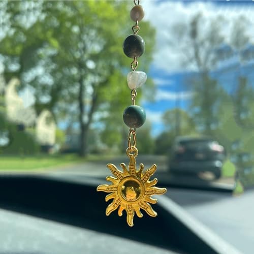 Sun Hanging Car Charm, Boho Crystals Decor - Image 4