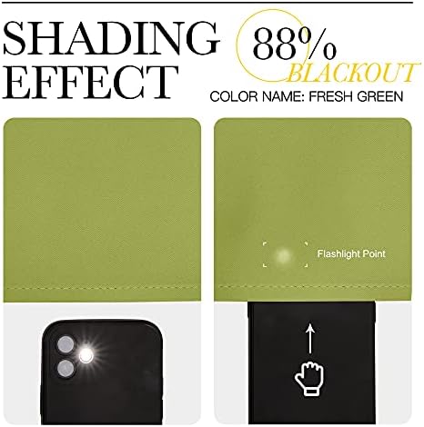 NICETOWN Fresh Green Laundry Room Blackout Curtains, 2 Panels - Image 4