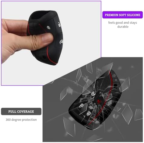 QBUC 2 Pcs for Chevy Key Fob Cover, 4 Buttons Silicone - Image 5