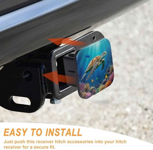 2 Inch Sea Turtle Trailer Hitch Cover Rubber Receiver Tube Plug Cap, Tow Hitch - Image 4