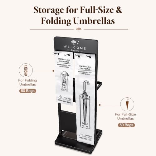 Wet Umbrella Stand with Bag Holder, Entryway Organizer with Drip Tray - Image 6