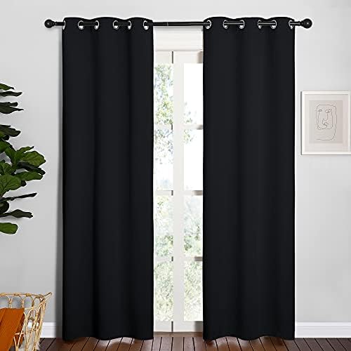 NICETOWN Black Blackout Curtains - Image 2