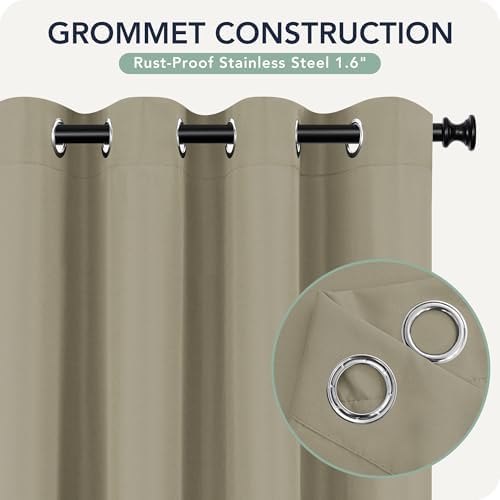 Outdoor Curtains for Patio Waterproof 6 Panels, Porch Sun Shade - Image 5