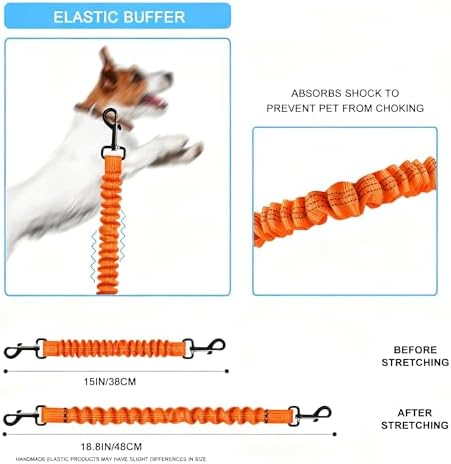 Dog Seat Belt for Bike Basket, Shock Absorbing Lead Bicycle Safety Leash - Image 4