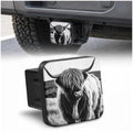 Hitch Cover Receiver Tube Hitch Plug Hairy Highland Cow, Tool-Free Install Tow by Unknown