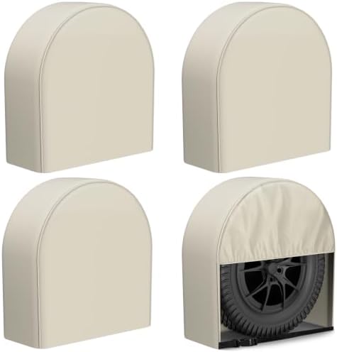 eletecpro RV Tire Covers, Fit 32-35 Inch Tire, Light Beige by eletecpro