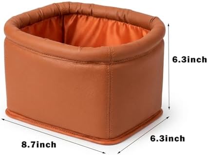Leather Car Trash Can, Luxury Leakproof Car Organizer - Image 5
