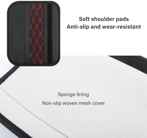 2PCS Car Seat Belt Cover Pads, Leather Seatbelt Covers Protect Shoulder and - Image 4