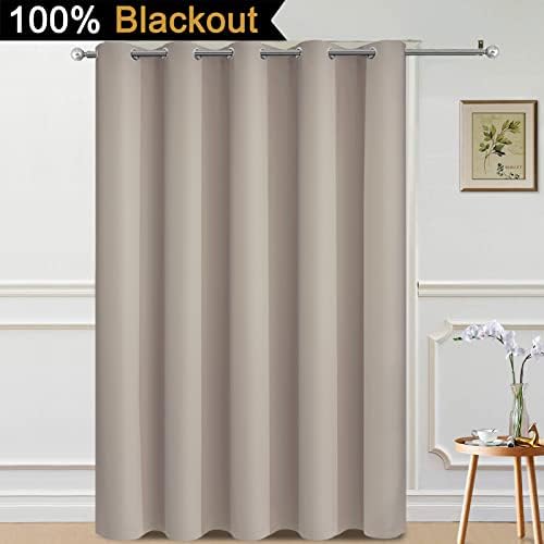 Yakamok Natural 100% Blackout Patio Door Curtain Panels W70 x L84, 1 Panel - Image 2