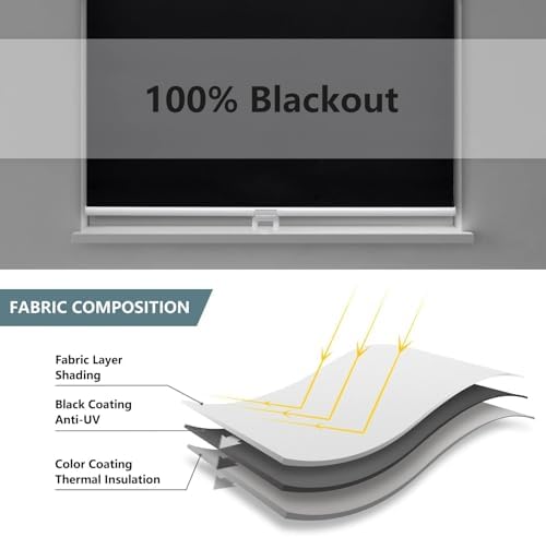 AOSKY Blackout Cordless Roller Shades - Image 4