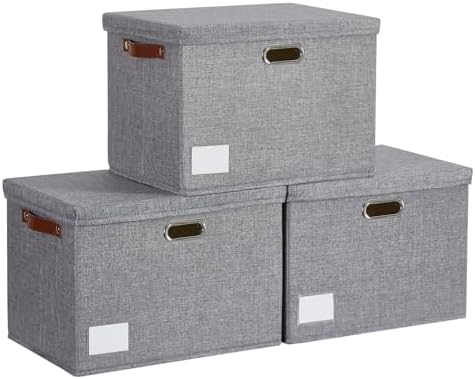 15" Fabric Storage Box with Lids by Roobyl