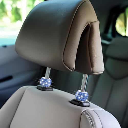 4PCS Bling Car Headrest Collars, Crystal Rhinestone Vehicle Head Rest Collars - Image 6
