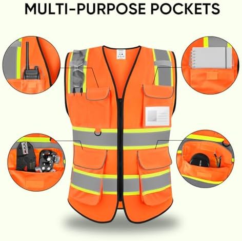 TICONN High Visibility Reflective Safety Vest - Image 4