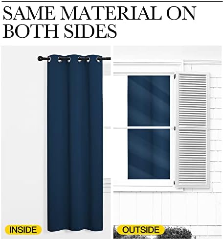 NICETOWN Bedroom Curtain Panels Blackout Draperies, Thermal Insulated Solid - Image 5