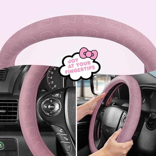Sanrio Hello Kitty Pink Car Steering Wheel Cover, Universal Fit Cute Car - Image 6