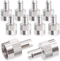 10PCS Tire Valve Stem Caps, Nickel Brass Slotted Slot Valve Stem Caps by MEAJOO
