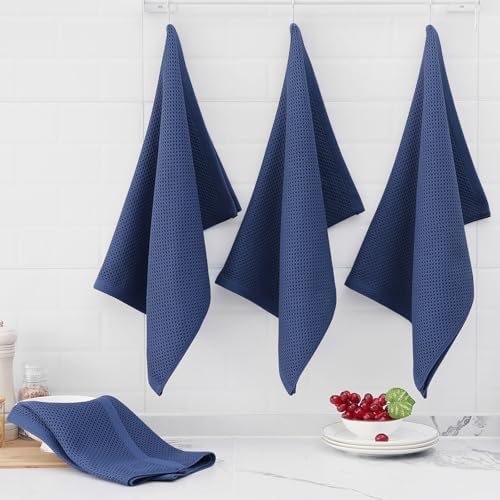 Homaxy 100% Cotton Oversized Waffle Weave Kitchen Towels 8-Pack - Image 6