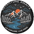 Spare Tire Cover，Adventure Awaits Camper Spare Tire Cover Waterproof Sun by Unknown