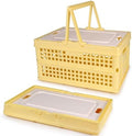 Collapsible Storage Crate, Foldable Plastic Basket by Vivikivi