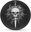 White Skull Art Spare Tire Cover Dust-Proof Wheel Protector by Unknown