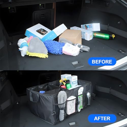 Mandark Car Trunk Organizer, Collapsible Multi Compartment Vehicle Storage Box - Image 6