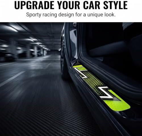 4 PCS Car Door Sill Protector, Lightning Thunder Style Threshold Decor Guard - Image 6