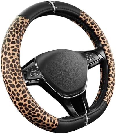 Road Comforts Leopard Steering Wheel Cover - Image 2
