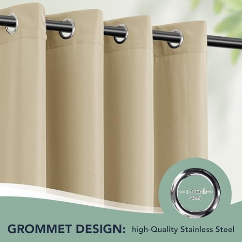 Outdoor Curtains for Patio Waterproof, 6 Drape Panels - Image 6