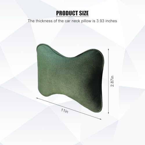 Car Headrest Pillow, Suede Soft Comfortable Breathable Vehicle Seat Neck - Image 2