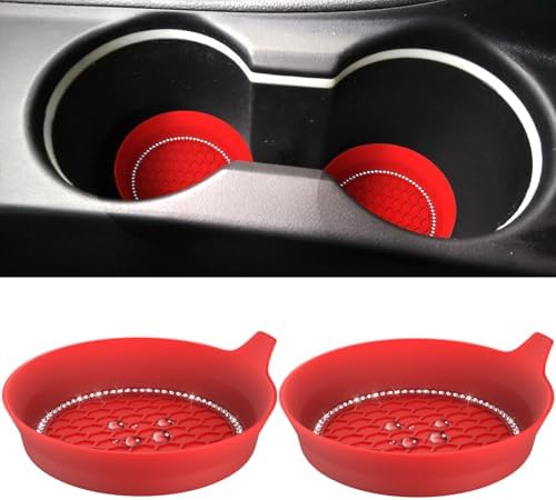 2 PCS Car Cup Coasters, Bling Cup Holder Coaster by BFXM