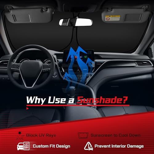 ARISMOTOR Windshield Sun Shade for Chevy Silverado/GMC Sierra 1500 2500 3500 - Image 3