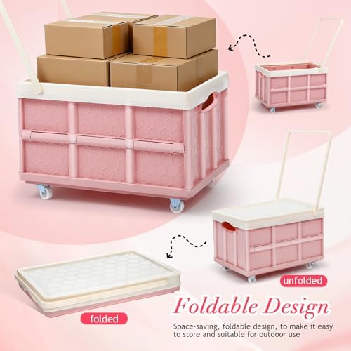 Collapsible Storage Bins with Lids And Wheels, Stackable Folding Storage Boxes - Image 7