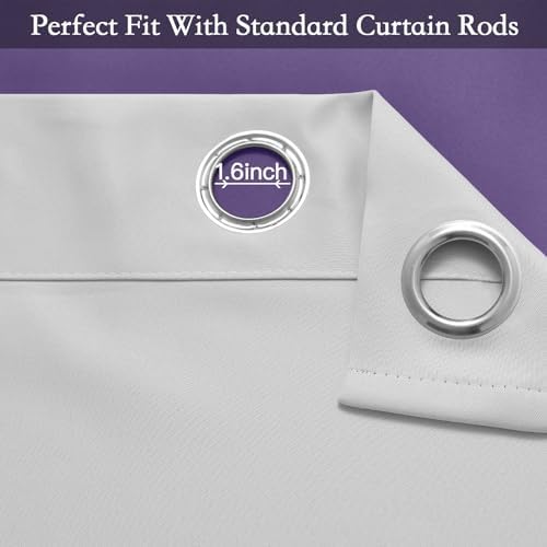 SimpleHome Ombre Gradient Purple White to Gray Curtains - Image 5