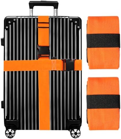 Luggage Straps for Suitcases TSA Approved-2 Pack Bright Personalized Luggage by GOWRAPS