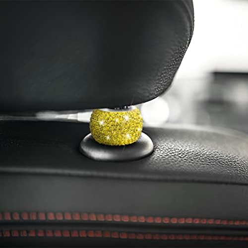 BELOMI 4 Pack Car Headrest Collars, Bling Car Head Rest Collars Rings Decor - Image 3