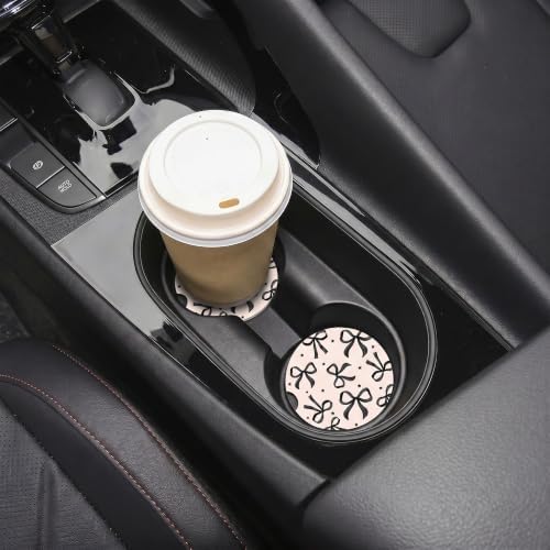Black Bow Coquette Car Coasters - Image 4