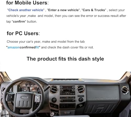 Yiz Dash Cover Mat for Ford Super Duty F250 F350 F450 F550 J238 - Image 3