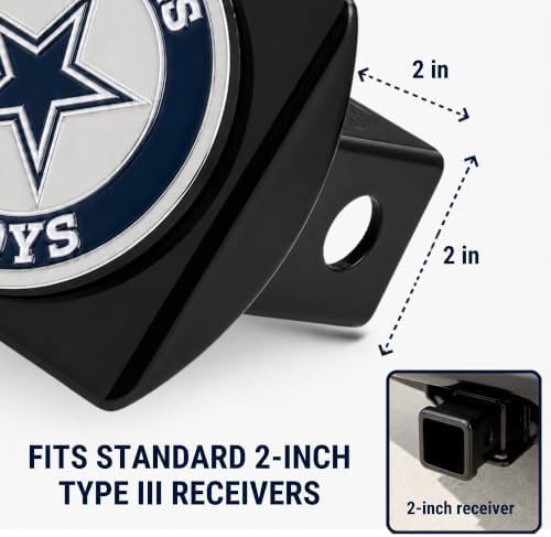 Dallas Cowboys Trailer Hitch Cover - Image 3