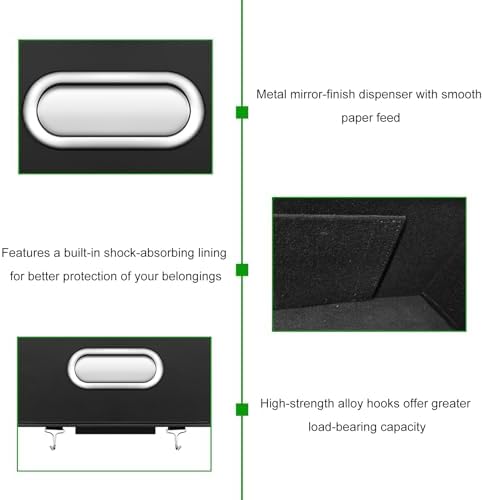 Backseat Seat Car Organizer, Tissue Box & Hooks, Adjustable Vehicle Seat - Image 3