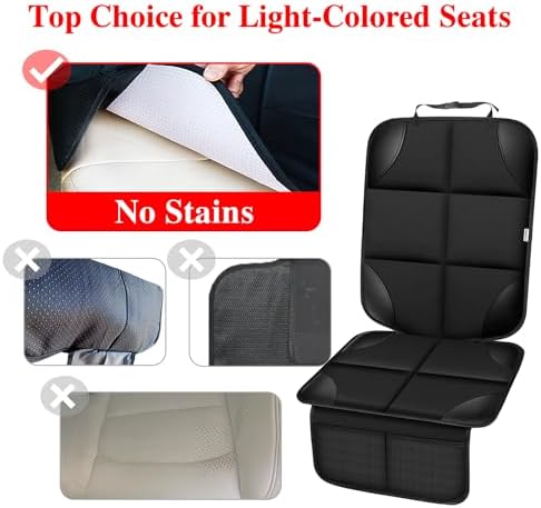 Meolsaek Kick Mats Back Seat Protector, Waterproof Oxford Seat Back Protector - Image 3