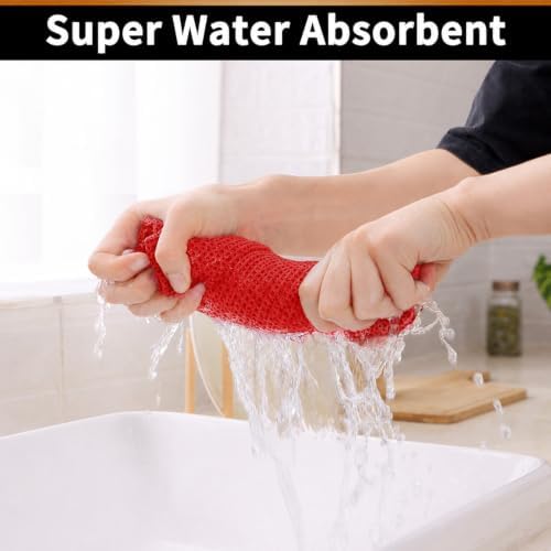 Homaxy 100% Cotton Waffle Weave Kitchen Towels, 4 Pack - Image 5
